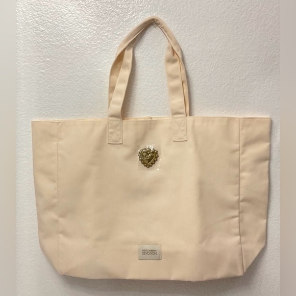 D&G Cream Tote Bag with Embellished Logo - Picture 2 of 5